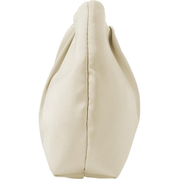 Women's Unique Style Detachable Chain Bride Evening Formal Cream Clutch Handbag - Picture 4 of 6